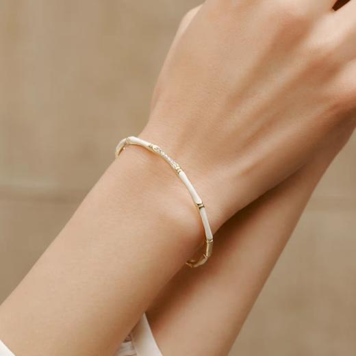2楼Fellala/翡拉拉「绽放2.0」系列清新竹节手饰简约气质手镯货号925308301吊牌价999现价899 商品图3