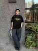 芬迪 简约logo字母印花圆领短袖T恤 商品缩略图0