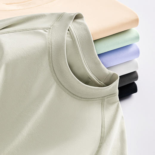 【79元/2件】230g重磅冰感棉透气短袖T恤 夏季男女同款凉感防晒UPF50+休闲冰爽上衣 商品图3