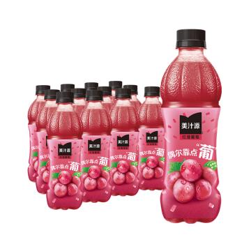 可口可乐（Coca-Cola）美汁源 爽粒花语 红葡萄汁 果汁饮料 450ml*12瓶 商品图2