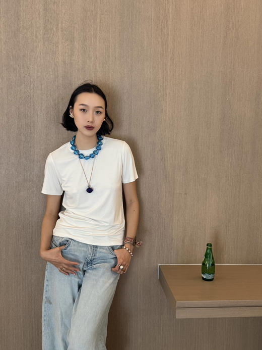 【温柔的谎言】噢蜜ooomeooo小圆领高弹T 商品图4