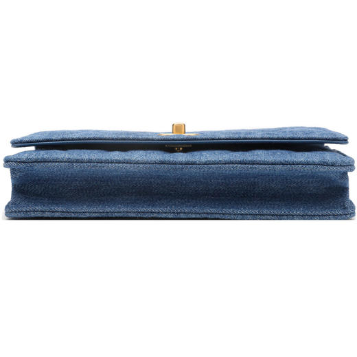 CHANE*香奶奶早春款小金球WOC 纯色丹宁牛仔肩带可调节丝绒 发财包单肩斜挎包 常规 女款 蓝色（CB） 商品图3