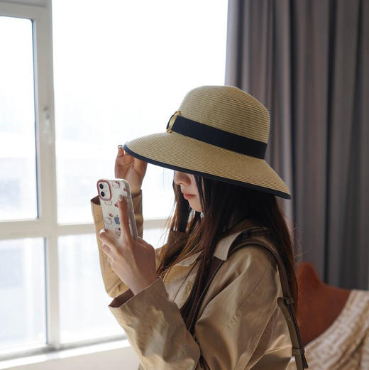 纯原日本帽子品牌Beaurance金属贝壳大檐遮阳草帽030806 商品图10