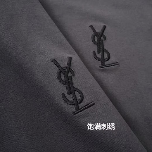 独家渠道！原单正品YSL圣罗兰限定款情侣短袖T恤，高定莫兰迪灰色官网售价350美刀！ 商品图4