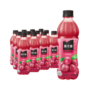 可口可乐（Coca-Cola）美汁源 爽粒花语 红葡萄汁 果汁饮料 450ml*12瓶