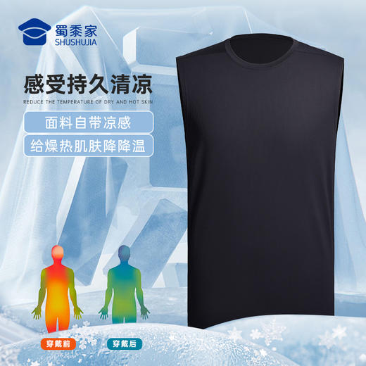 【实付满399送保温杯】【实付满399送保温杯】【速干透气运动背心】运动训练背心坎肩速干清凉无袖T恤BZ501 商品图2