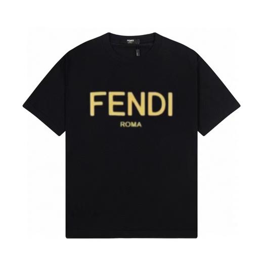 芬迪 简约logo字母印花圆领短袖T恤 商品图1