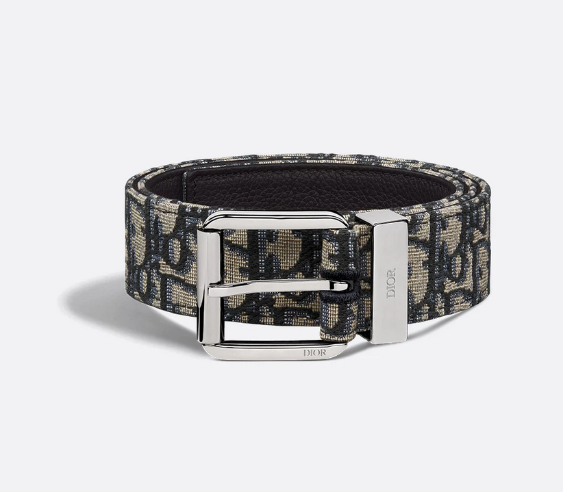 D家针扣3.5CM经典印花休闲男士皮带