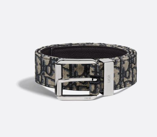 D家针扣3.5CM经典印花休闲男士皮带 商品图0