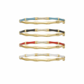 2楼Fellala/翡拉拉「绽放2.0」系列清新竹节手饰简约气质手镯货号925308301吊牌价999现价899