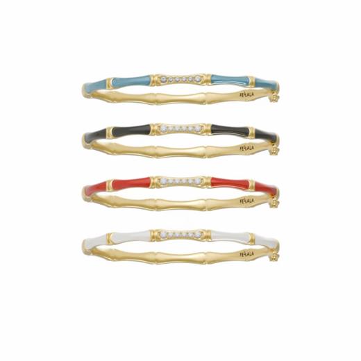 2楼Fellala/翡拉拉「绽放2.0」系列清新竹节手饰简约气质手镯货号925308301吊牌价999现价899 商品图0