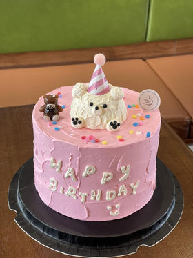 立体小动物ins风复古奶油蛋糕