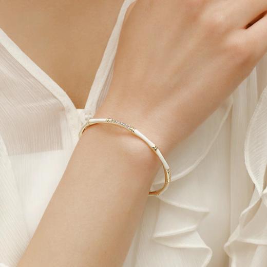 2楼Fellala/翡拉拉「绽放2.0」系列清新竹节手饰简约气质手镯货号925308301吊牌价999现价899 商品图4