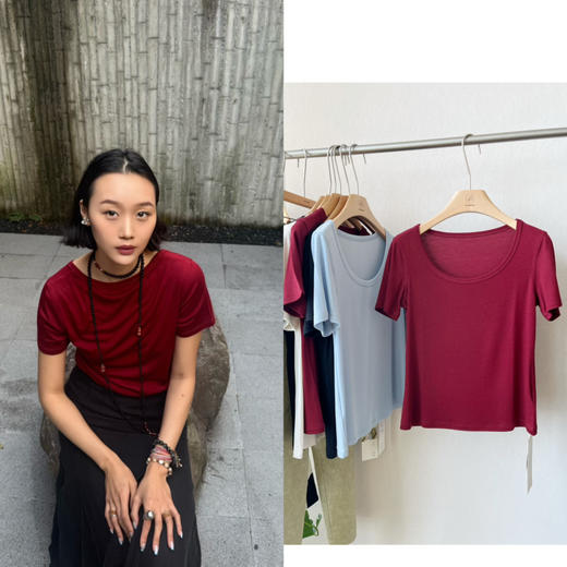 【双面人生】噢蜜ooomeooo正反两穿芭蕾舞高弹T 商品图0