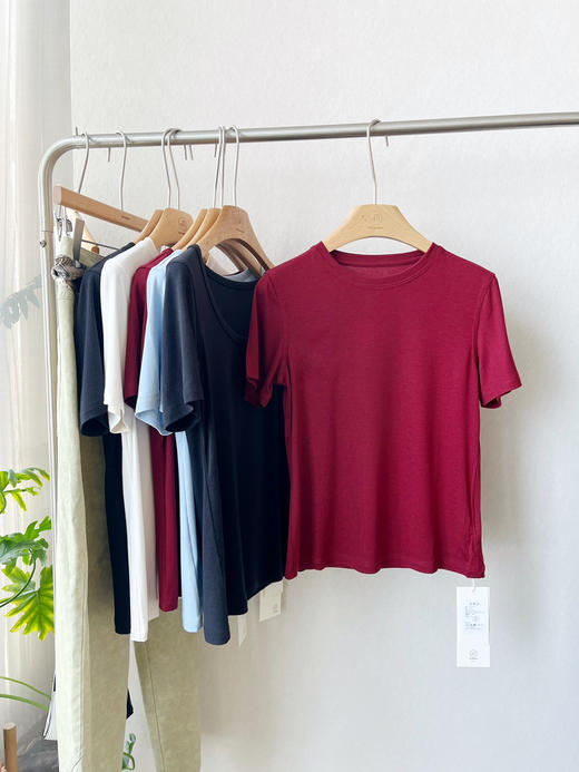 【温柔的谎言】噢蜜ooomeooo小圆领高弹T 商品图10