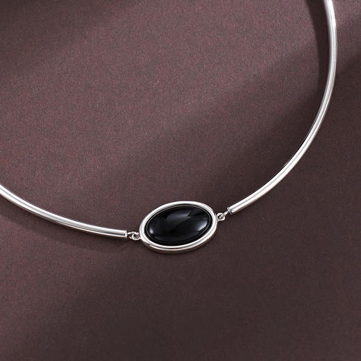 子佩集S925银【心愿之权】项链【XL-5816】纯银原创2黑玛瑙2502 商品图3