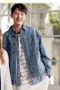 佐丹奴男装25年新款蔚蓝经典水洗工装多口袋翻领牛仔外套01075012 商品缩略图1