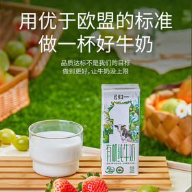 天然无添加 全程有机 | 归一有机纯牛奶 早餐牛奶 高蛋白饮品 100%生牛乳 250ml*24支（两提）