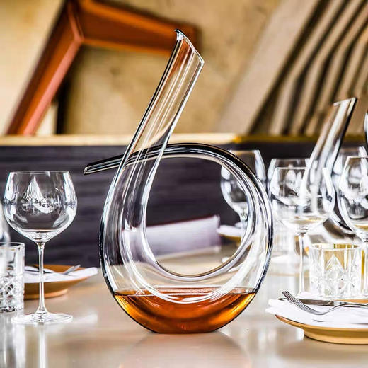 奥地利RIEDEL黑领结型醒酒器奥地利人工吹制红酒水晶轻奢分酒器 商品图1