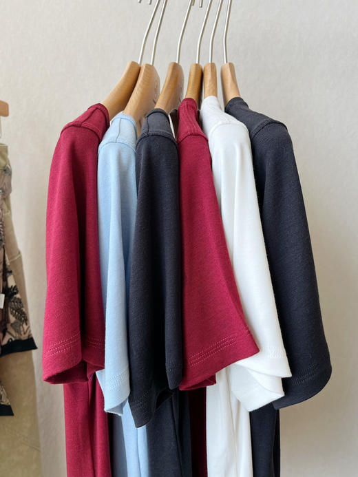 【温柔的谎言】噢蜜ooomeooo小圆领高弹T 商品图12