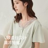 3部顶瓜瓜阳光棉开襟蕾丝V领女短袖套装ARW22744 商品缩略图3
