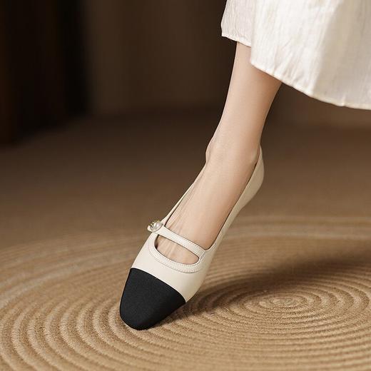 【预售5天】气质内增高单鞋，法式小香风浅口拼色玛丽珍晚晚女鞋HCYYHD&5913 商品图3