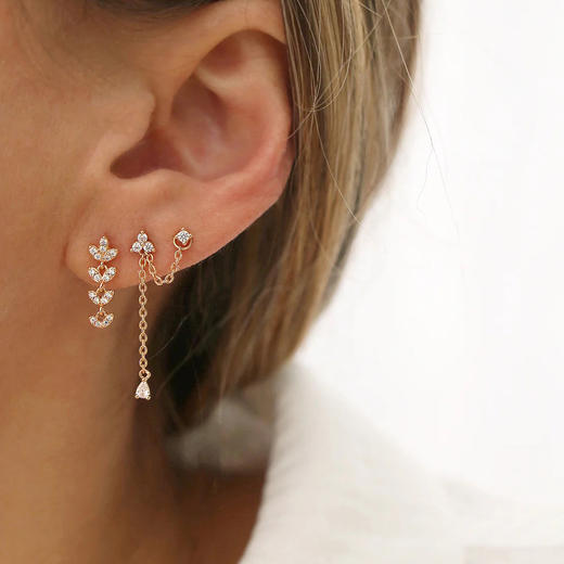 北京仓｜Leo sedim-PATRIA-锆石 单只 耳环［法国设计师］ 商品图2