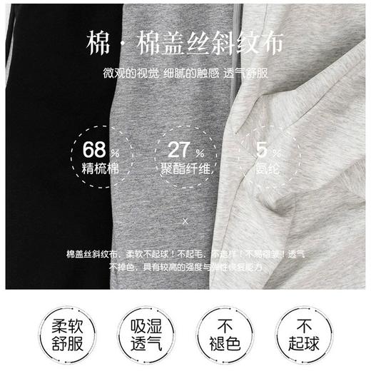 岸纾 棉盖丝斜纹布直筒五分裤260克（3色可选）  休闲直筒半截裤短裤透气舒适简约设计K1381 商品图1