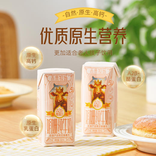 ² 【归一娟姗纯牛奶】限定奶源 天然乳钙 口感醇厚香浓 200mg/盒 HM02-CRMM-YXDD 商品图2