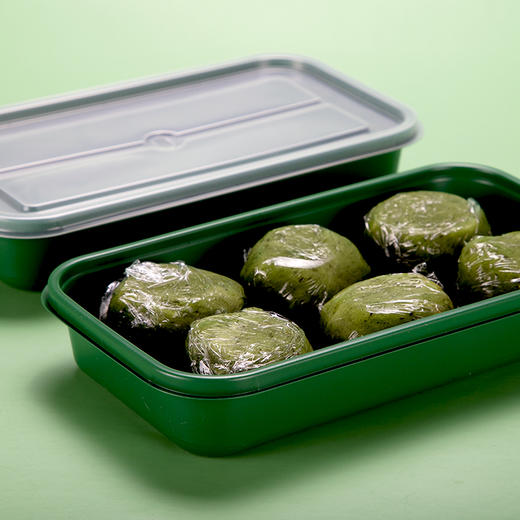 喇叭花新款祖母绿加厚防漏长方形饭盒日式快餐盒黑色外卖打包便当盒一人食饭盒 商品图2