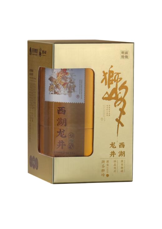 2026年新茶预售狮峰牌西湖龙井金狮鸿运单罐礼盒 商品图0