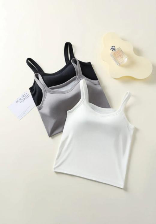 款上新😍纯福利跑量款❗️【意体YITI-免Bra纯棉7A级吊带背心】 高级简约风背心吊带设计，单穿🍃叠穿很nice❗️ 经典H版型 商品图1