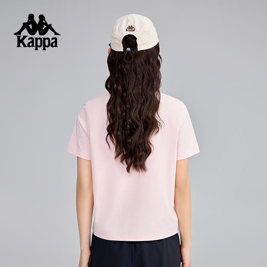 Kappa卡帕背靠背2025夏款运动t恤女士休闲索罗娜短袖圆领体恤上衣K0F42TD41 商品图3