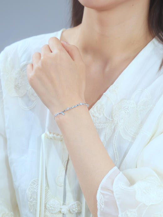 【节节高升】卡蒂罗/KADER 流光竹节手链  新中式时来运转上岸 好运连连手饰事业运事业有成 #好运 简约时尚 925银 商品图5