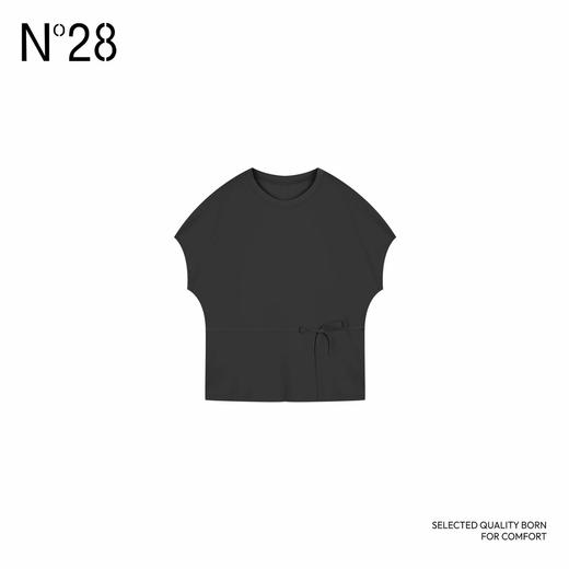 N°28 ‘卢浮宫’2025春季新款休闲百搭纯色短袖女士气质短款T恤895131T308 商品图1