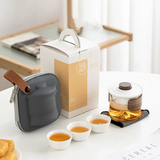【品质茶具丨快客杯品质茶具系列】器身打磨光滑，持握舒适，隔热防烫出水顺畅,杯口圆润分茶得心应手，旅行小包叠加收纳，节省空间即提即走 商品图1