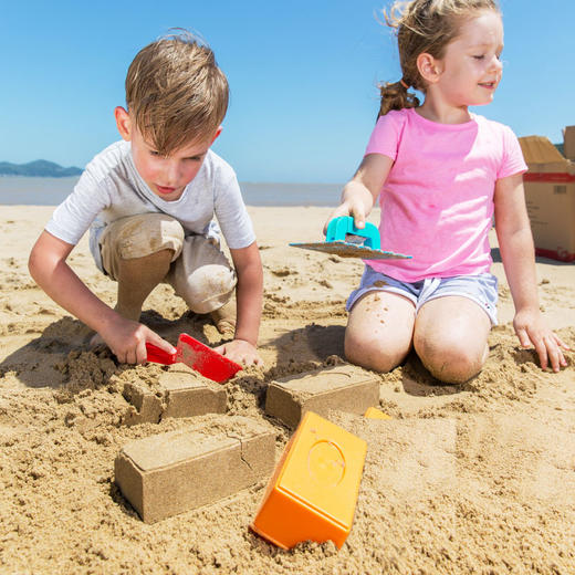 Hape(德国)儿童沙滩玩具加大加厚玩沙戏水玩雪9件套送收纳袋E8404 商品图5