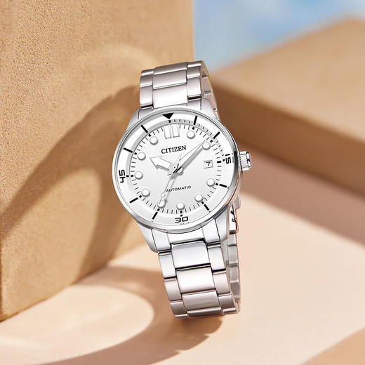 西铁城/CITIZEN机械机芯日历夜光防水商务时尚男表NJ0191-83A 商品图3