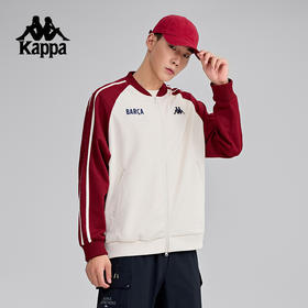 Kappa卡帕背靠背复古运动服2025新款抗静电针织开衫外套男款上衣K0F32WK01