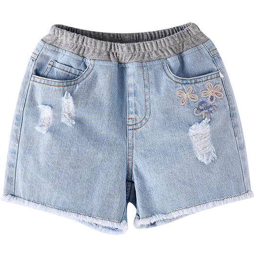 女童全腰牛仔短裤夏季新款安奈儿童装EG526136 商品图5
