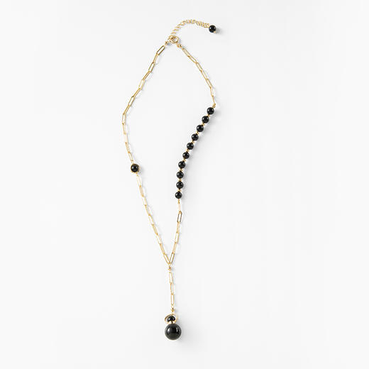 MELI&MOLI 【水】黑耀石迷你圆球吊坠项链 【D类】 商品图0