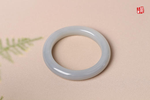 和田玉烟紫玉手镯 圈口：56mm 商品图5