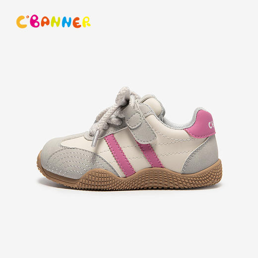 千百度童鞋可爱洋气德训鞋男女童轻便真皮休闲板鞋A25153701 商品图2