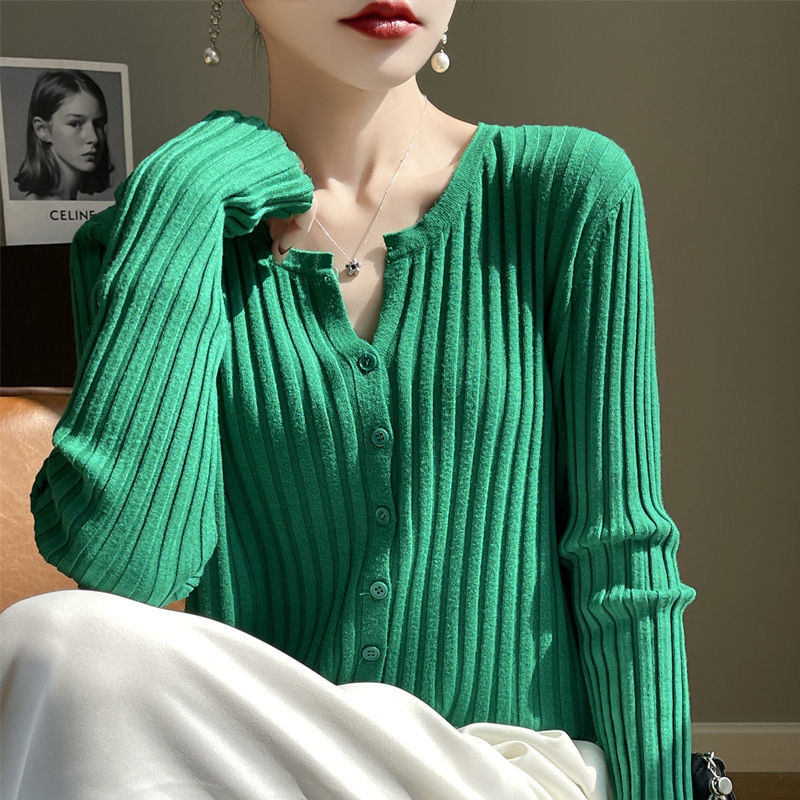 【刚需款】坑条针织开衫