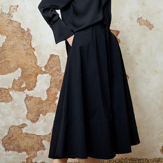 EITIE爱特爱通勤高腰显瘦休闲大裙摆a字半身裙夏季新款8206907 商品图8