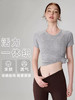 新款裸感无缝修身女显瘦透气跑步运动健身短袖收腰圆领瑜伽服AD TX42001 商品缩略图0