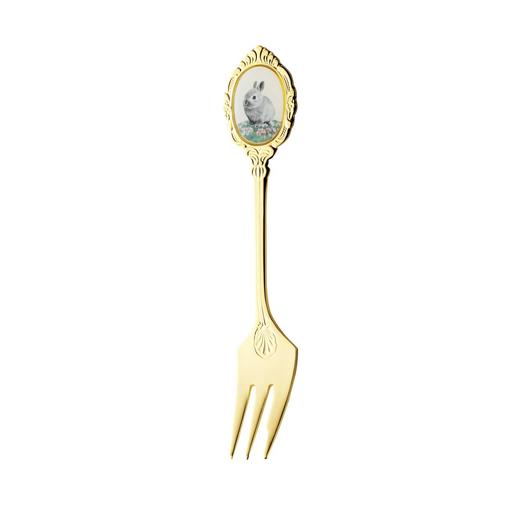 日本进口高桑金属少女感金色兔子茶匙/蛋糕叉 商品图4