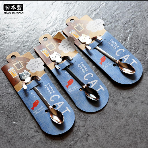 日本进口高桑金属咖啡匙 黑猫 商品图3