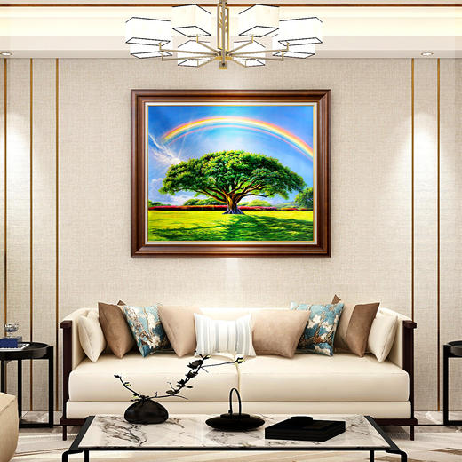 靠山画 翠木虹光 彩虹图 商品图6