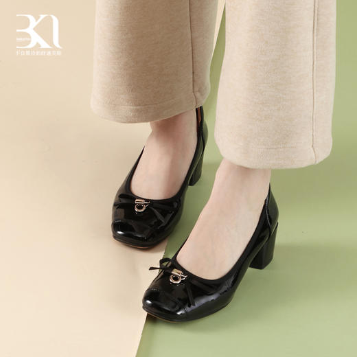 BAKERLOO小香锁扣通勤粗跟女单鞋AD131 商品图2
